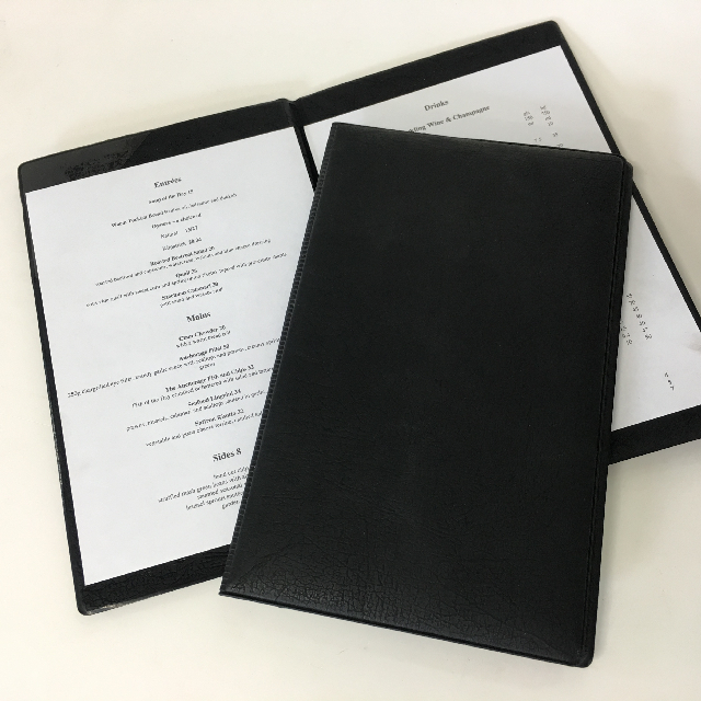 MENU, Black Vinyl Faux Grain